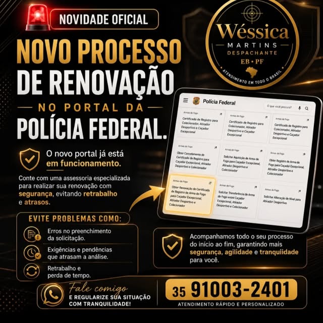 Informações sobre renovação no portal da Polícia Federal